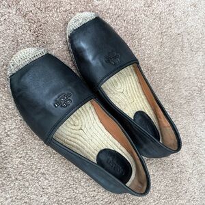 Coach Leather Espadrille Flat Loafer Slip On